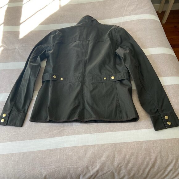 EUC J. Crew Black Utility Field Jacket | Classic Cotton with Gold Hardware Sz S - Picture 4 of 9